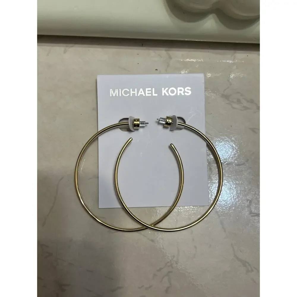 Michael Kors Women Hoop Earrings Gold tone
